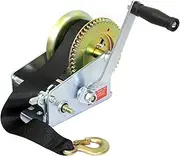 Hand Winch Cap 2500LBS / 1134KG 8M Extra Long Synthetic Strap Webbing Car Boat Trailer