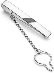 [Sterll] Man tie pin silver Silver 925 glossy with an oxidized stripe gift Box, Gift idea for him