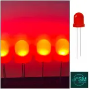 50pcs 12mm Red Diffused LED Light Emitting Diode Super Bright LED 625nm 0.06W