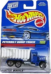 PETERBILT TRUCK 1999 Hot Wheels Blue Peterbilt Dump Truck 1:64 Scale Collectible Die Cast Metal Toy Car Model #1009