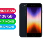 Apple iPhone SE 2022 (128GB, Midnight) - Refurbished (Excellent)