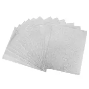 Silver Tone Glitter EVA Foam Sheets 11 x 8 Inch 2mm Thick for Crafts DIY 12 Pcs