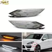 Clear LED Switchback DRL Side Marker Signal Lights For 11-14 Porsche 958 Cayenne (for: Porsche)