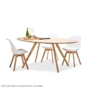 Carol Dining Table + 6X Padded White Eames Chairs