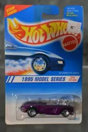 Hot Wheels 1995 Model Series 58 CORVETTE COUPE Purple Variant #3 Chrome Engine