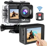 5K Ultra HD Action Camera – Dual Screen, WiFi, Waterproof, EIS, 30M Depth