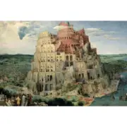 300 Piece Mini Glow-In-The-Dark Puzzle: The Tower Of Babel Puzzles Pieces Jigsaw