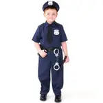 🔥現貨🔥 萬聖節服裝 藍色男童警察職業兒童角色扮演表演服裝 節日派對服