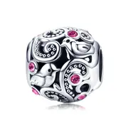 Silver plating Love Bird Beads Fit Women Charm Bracelets & Necklaces Jewelry