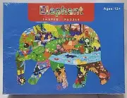 FOREST WORLD JIGSAW PUZZLE - 200 PIECE ELEPHANT SHAPED PUZZLE - NEW IN WRAP!