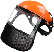 Generic Face Shield Protective Gear Comfortable Clear Lightweight Face Guard Anti Splash Mask for Farm Grinding Landscaping Tasks, Orange