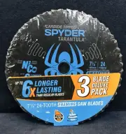Spyder Tarantula 7-1/4" 24 Tooth 3-Pack Framing Saw Blades 13050