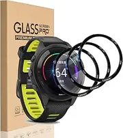 [3 Pack] for Garmin Forerunner 265S Screen Protector, 3D Curved Full Coverage Black Edge Anti-Scratch Anti-Bubble HD Clear Flexible Protective Film for Garmin Forerunner 265S 42MM