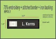 FLASHPOINT T.V. SHOW NAMETAPE PATCH- KERNS - FPT17