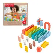 Fisher-Price Wood Preschool Game Domino Run Playset