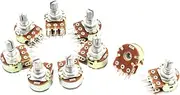 Aexit 10 (Potentiometer) Pcs B20K Ohm 15mm Knurled Shaft Adjust Double Linear (61ry605qf85) Potentiometers AC 220V For AU