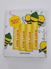 Burt's Bees Jingle Balms Vitamin E & Peppermint Assorted Flavors 4ct in gift box