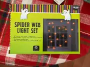Halloween Spider web light set Orange. Halloween Decoration Lights Decor