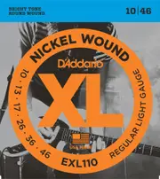 D'Addario EXL110 Nickel Wound Electric Guitar Strings, Regular Light 10-46