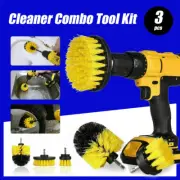 3PCS Grout Power Scrubber Clean Drill Brush Tub Cleaner Combo Tool Kit Yellow