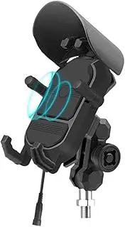 domoi Motorcycle Phone Holder 15W Wireless Charger USB QC3.0 Fast Charging Bike Smartphone Holder Reusable