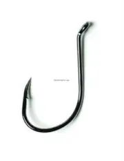Eagle Claw Lazer Sharp Octopus Hook #2 Offset Up Eye Platinum BL 10/Pk L2BGH-2