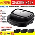 Sandwich Press Grill Electric Waffle Maker Non Stick Snack Maker Cooker Philips