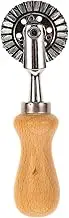 Shengsenfu Pasta Maker Cutter Wheel, Pastry Wheel Cutter, Ravioli Maker with Zinc Alloy Blade, Wooden Handle