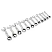Sealey Stubby Ratchet Combination Spanner Set 12pc Metric S0633
