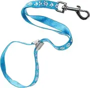[GROOM PROFESSIONAL] Ajax Pro Noose Metal Slider Paw Print, Cyan Blue, 42 cm