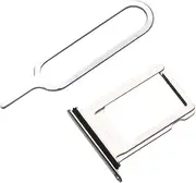 UTHCLO 2PCS Sim Tray with Ring Eject Pin Replacement Parts for Silver Compatible Sim Holder Slot for Water Resistance and Easy Installation