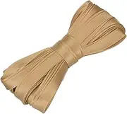 uxcell Double Fold Bias Tape for Sewing 2/5 Inch x 5.5 Yards Satin Pre-fold Continuous Binding Tape for Seaming Quilting Hemming Binding DIY Crafts, Light Coffee