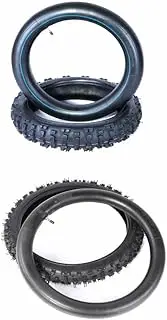 YC Yier 70/100-17 inch Front Tire and 90/100-14 inch Rear Tire with Tubes for YZ85 KX85 RM85 CR85 Honda CT70 CT90 CT110 CRF80 XR80 XR75 TTR125 KLX140 Dirt Pit Bike Apollo SSR 125CC 140CC 150CC 160CC