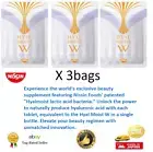 X 3 Nissin Hyal-moist Lactic Acid Bacteria Skin Care Supplement Japan 90 tablet