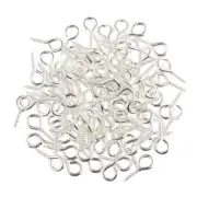 100x Mini Screw Eye Pin Peg Jewelry Making Finding DIY