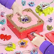 Bracelet Making Kit for Girls 146 Pcs,Girl Toys Magic Jewelry Making Kit with Beads,Pendants and Stickers to Make Bracelets,Necklaces,Rings, Girls Birthday Gifts DIY Kits for Kids Girls Toys Age 6+