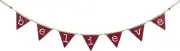 Metal Christmas Pennant Banner, "BELIEVE", Rustic, rope cord, PBK NWT