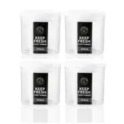 4x Lemon & Lime Crystal 450ml Airtight Canister 9.5cm Storage Container Jar CLR
