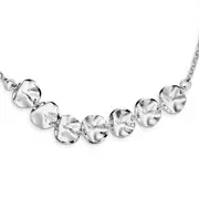 Sterling Silver Rhodium Plated Fancy W/ 2In Ext. Necklace