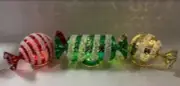 Kringle Express Illuminated Mercury Glass Candies Set of 3 Rare Find New