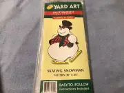 Yard Art Simple and Easy Pattern Christmas Skating Snowman New