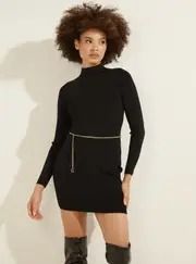 GUESS Women's Black Mariah Open Back Mirage Mini Dress Size: XS, Spandex
