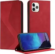 Fatcatparadise Compatible with iPhone 11 Pro Case, Mobile Phone Case for iPhone 11 Pro (5.8 Inch) Case PU Leather Flip Foldable Wallet Magnetic Case Mobile Phone Flip Case Protective Case Holster