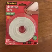 Scotch-Indoor Double-Sided Mounting Tape-White- 1 in x 124 in -MIP