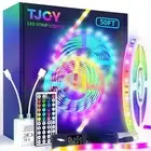 LED Strip Lights with 44 Key Remote Control 50ft Multi-Color RGB LED Lights C...