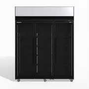Skope TMF1500N-AC 3 Glass Door Display or Storage Freezer, Lit Sign