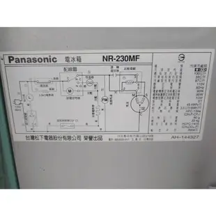 二手中古 Panasonic 國際130公升雙門冰箱，型號NR-230MF，保固3個月 高雄  屏東  台南免運費