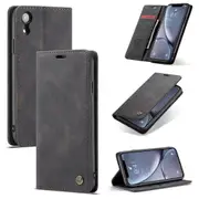CaseMe iPhone XR Classic Folio Leather Case Cover Apple iPhoneXR Skin [Black]