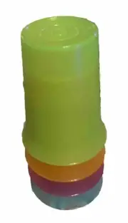 Vintage Tupperware Juice Cups #109 (Set of 4) Stackable