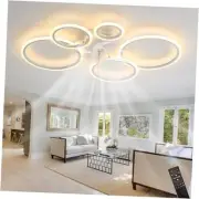 39.4'' Ceiling Fan with Light and Remote Control ，Low-Profile Modern Flush